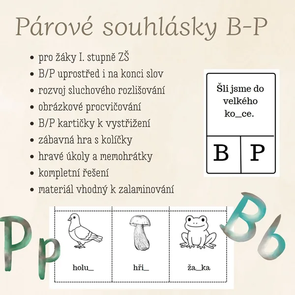 Párové souhlásky B/P