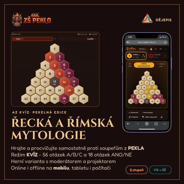 AZ kvíz – Řecká a římská mytologie | Pekelná edice