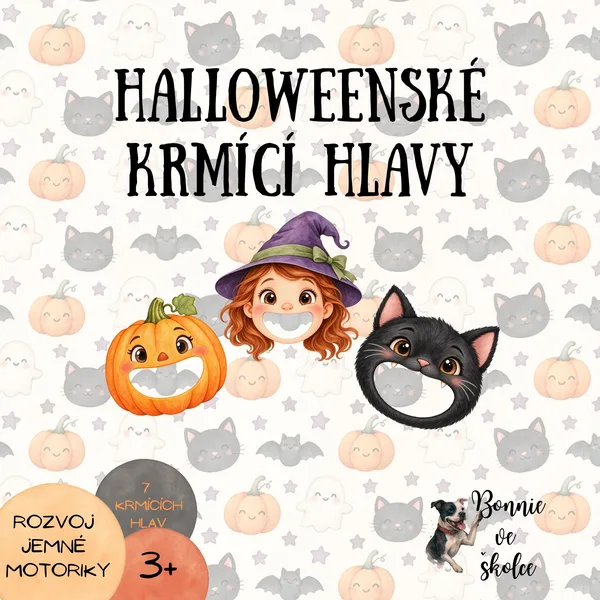 Halloweenské krmicí hlavy