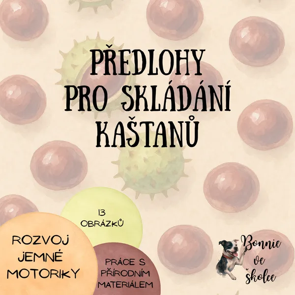 Kaštany - předlohy pro skládání