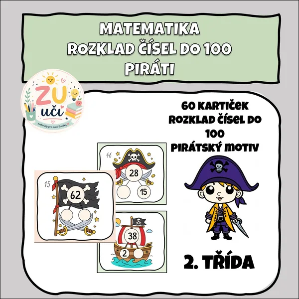 Rozklad čísel do 100 - Piráti