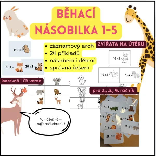 Běhací zvířecí násobilka
