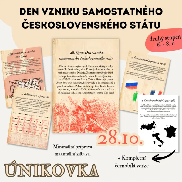28.10. Únikovka - Den vzniku samostatného československého státu