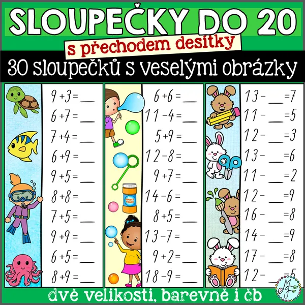 SLOUPEČKY DO 20 s přechodem desítky