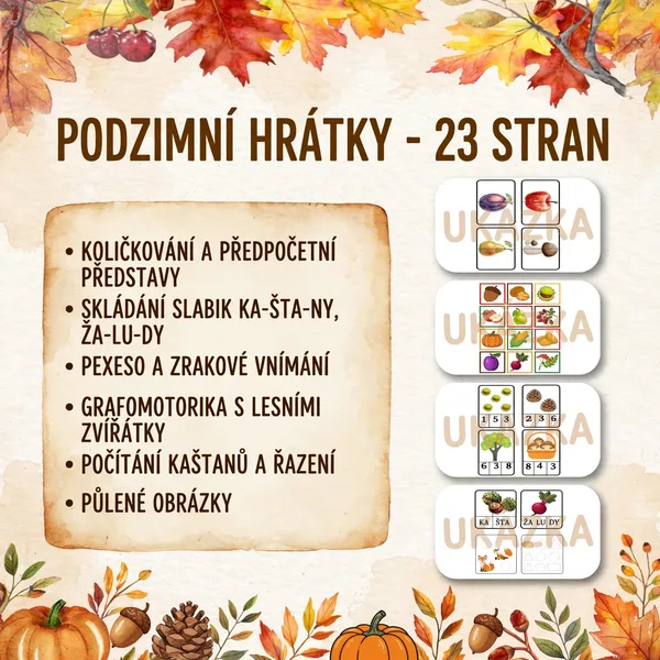 Podzimní hrátky – soubor aktivit pro děti v MŠ