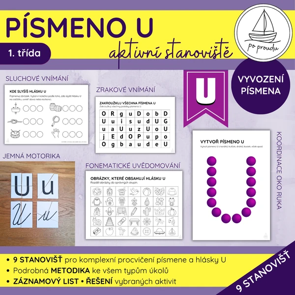Písmeno U | 9 aktivních stanovišť
