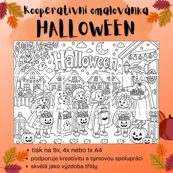 Kooperativní omalovánka - Halloween