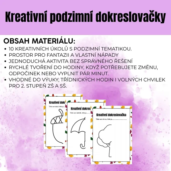Kreativní podzimní dokreslovačky