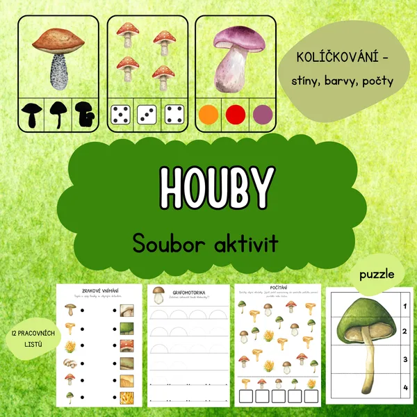 Houby - soubor aktivit