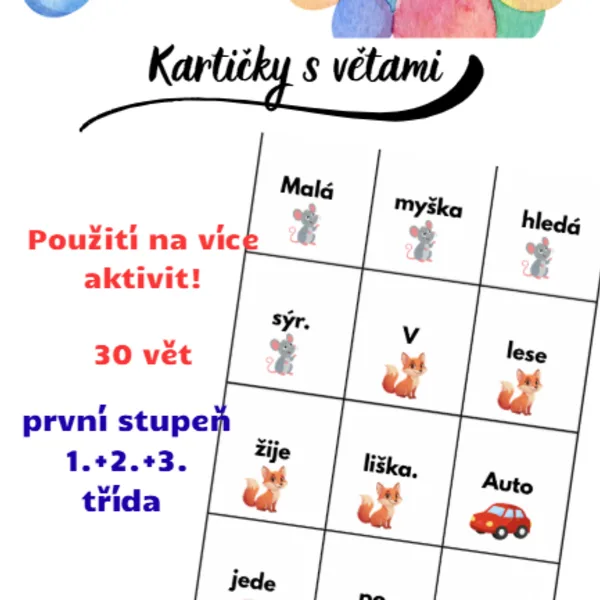 Kartičky s větami