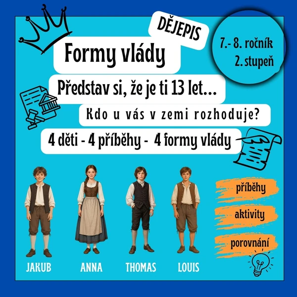Formy vlády prostřednictvím příběhů - Je ti 13 let… Kdo u vás v zemi rozhoduje?