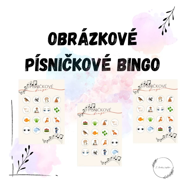 Obrázkové písničkové bingo