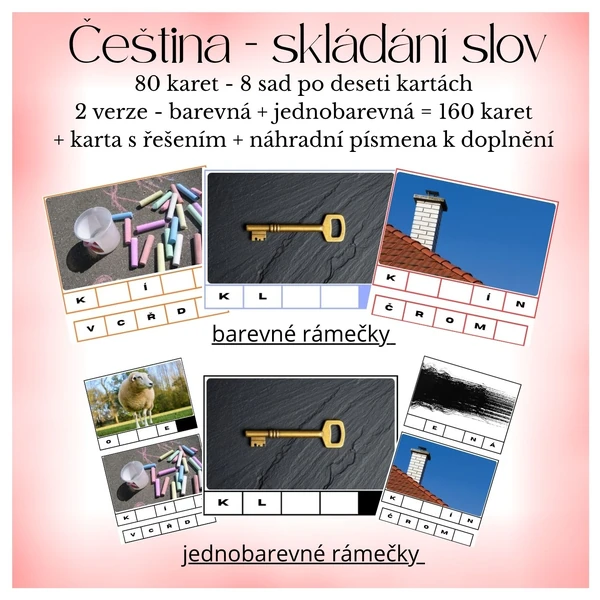 Čeština - skládání z písmen