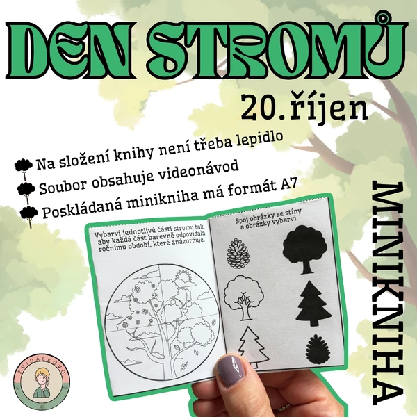 Den stromů - skládací minikniha
