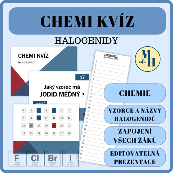 CHEMI kvíz - Halogenidy