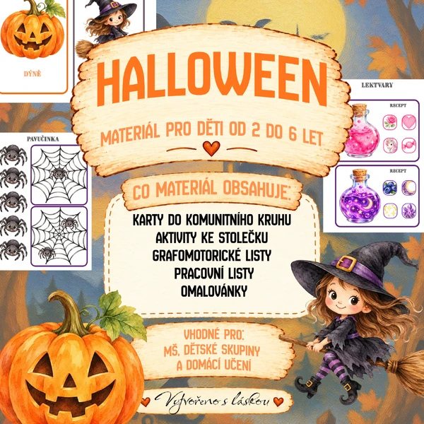 🎃 HALLOWEEN | Tematický vzdělávací materiál pro děti od 2 do 6 let 👻