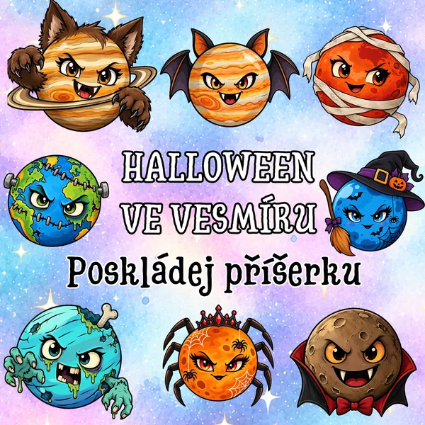 Halloween ve vesmíru - Poskládej příšerku