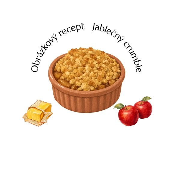 Obrázkový recept - Jablečný crumble