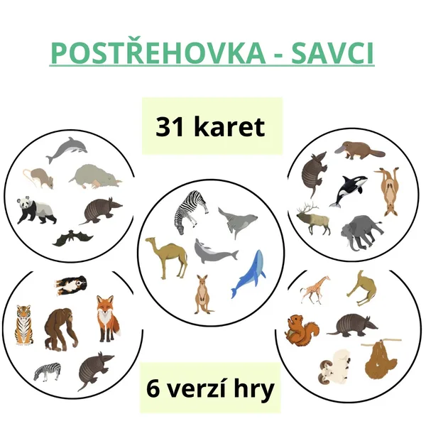 Postřehovka - savci 🦒🐬