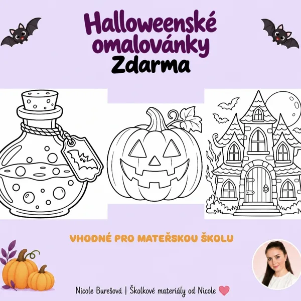 Halloweenské omalovánky