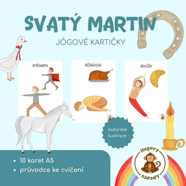 Svatý Martin - jógové kartičky