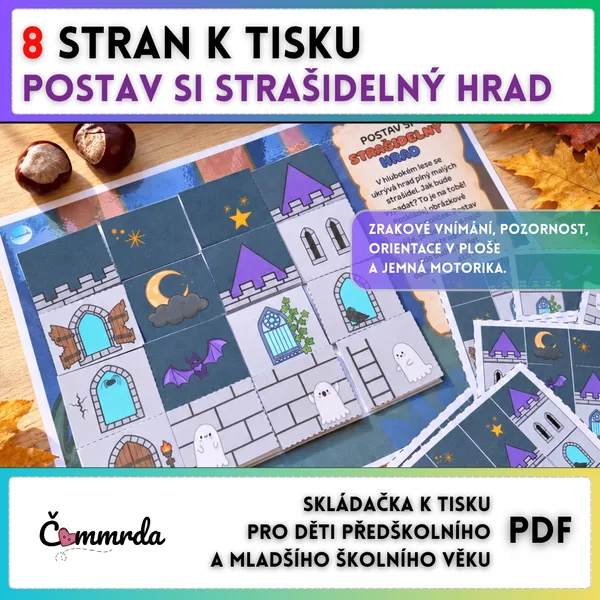 Postav si strašidelný hrad - skládačka pro děti