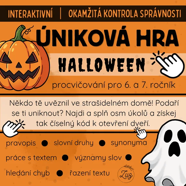 Úniková hra - ČJ - HALLOWEEN