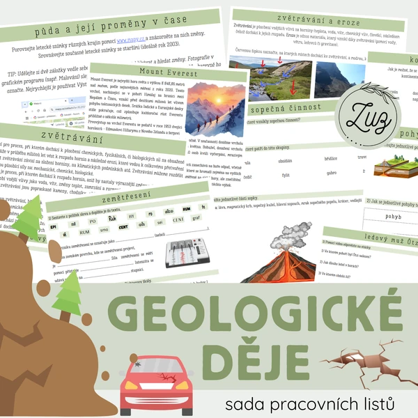 Geologické děje - SOUBOR PRACOVNÍCH LISTŮ A AKTIVIT