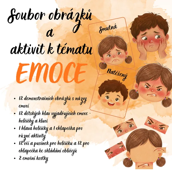 Soubor obrázků a aktivit - EMOCE