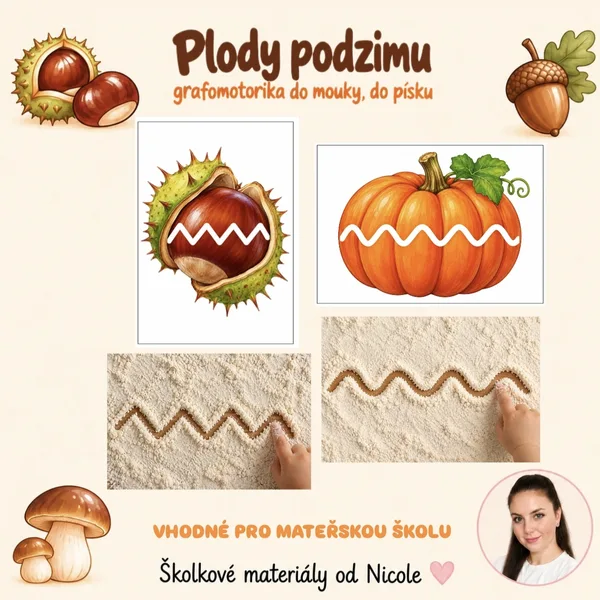 Plody podzimu - grafomotorika