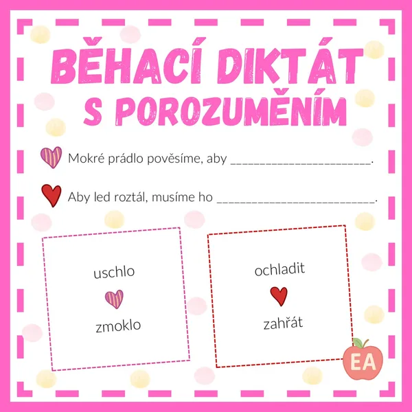 Běhací diktát s porozuměním