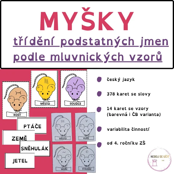 Myšky (třídění podstatných jmen podle mluvnických vzorů)