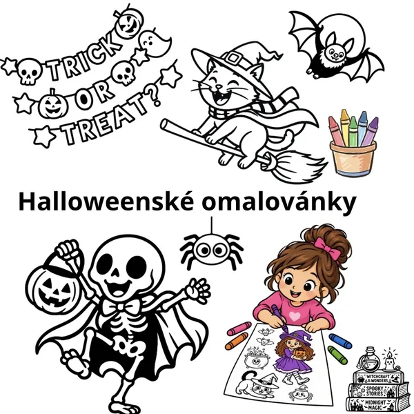 Halloweenské omalovánky 🎃