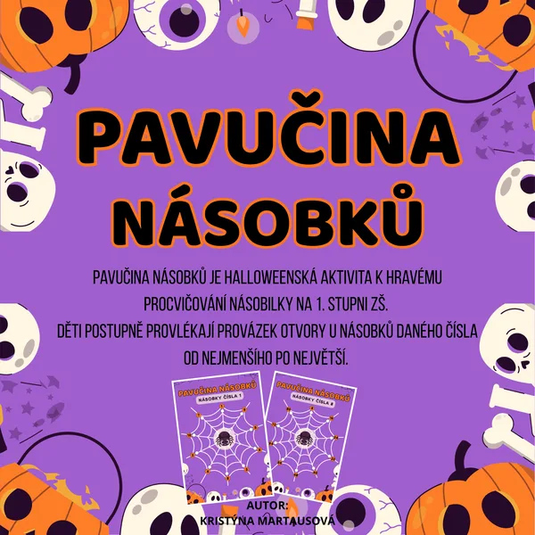 Pavučina násobků - Halloweenské procvičování násobilky 🕸️🎃