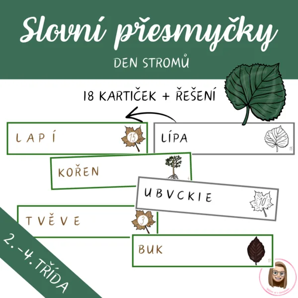 DEN STROMŮ - slovní přesmyčky