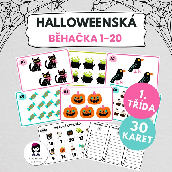Halloweenská běhačka | Počítej do 20 | Halloween | Matematika