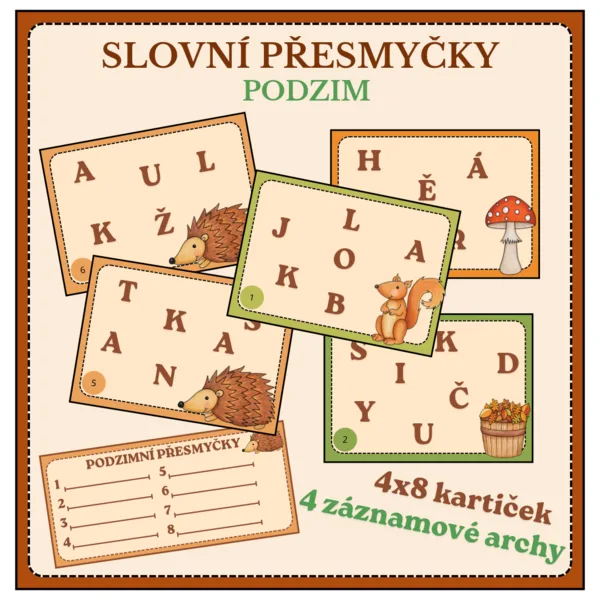 Slovní přesmyčky - PODZIM