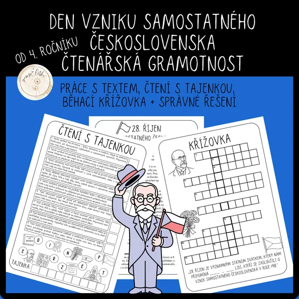 Den vzniku samostatného Československa  - čtenářská gramotnost