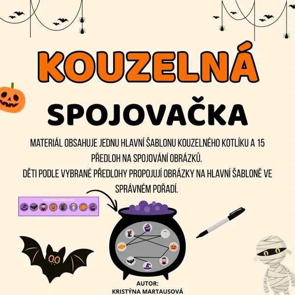 Kouzelný kotlík - Spojování obrázků podle předlohy 🧙‍♀️✨
