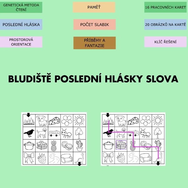 Bludiště poslední hlásky slova