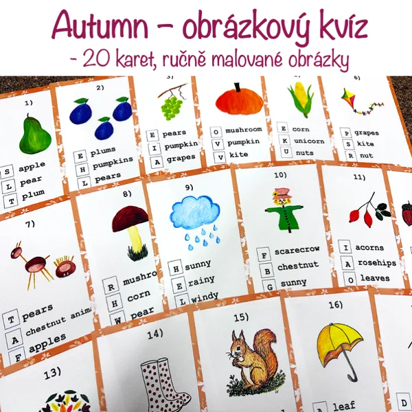 Autumn picture quiz - obrázkový kvíz podzim