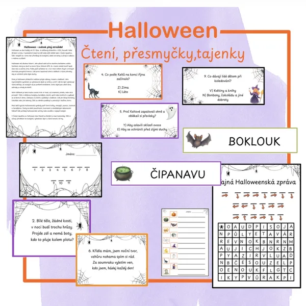 Halloween-čtení, přesmyčky, tajenky
