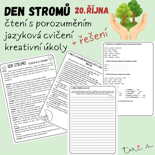 DEN STROMŮ - čtení s porozuměním