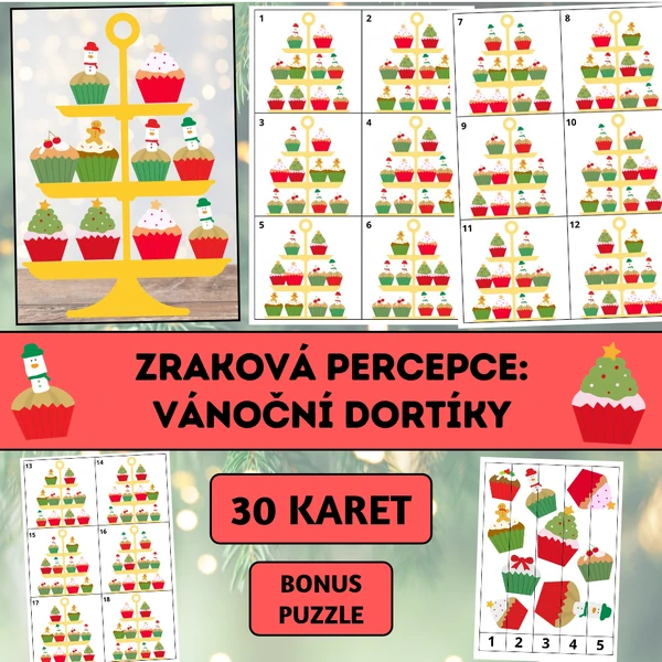Zraková percepce: Vánoční dortíky