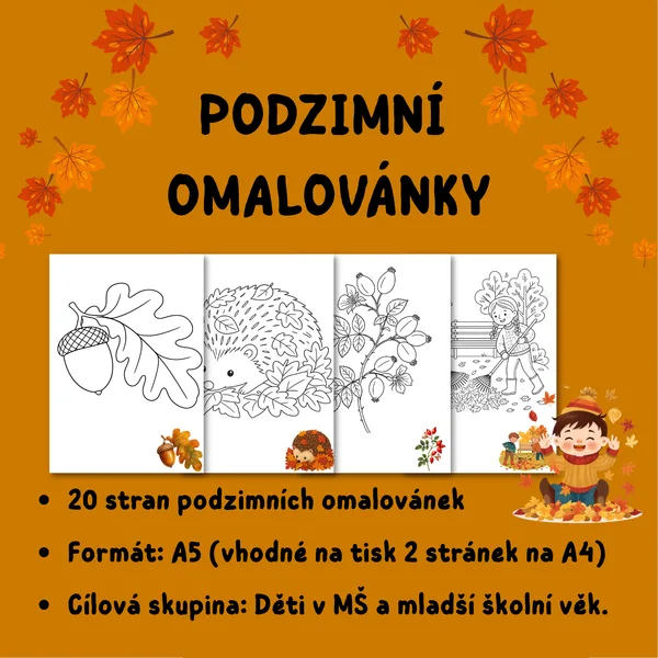Podzimní omalovánky