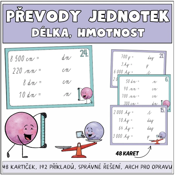 Převody jednotek délky a hmotnosti