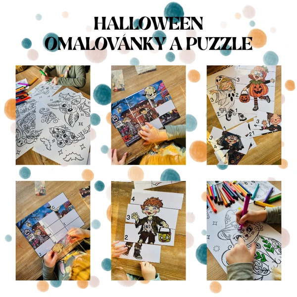 Halloween - omalovánky a puzzle