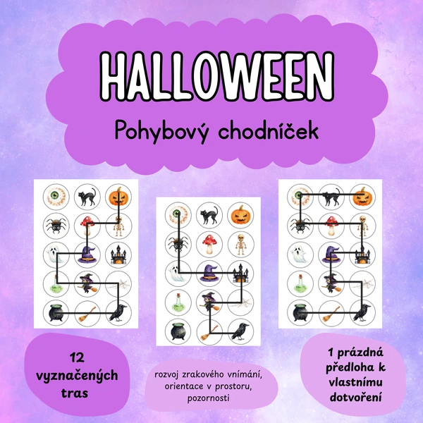 Halloween - pohybový chodníček