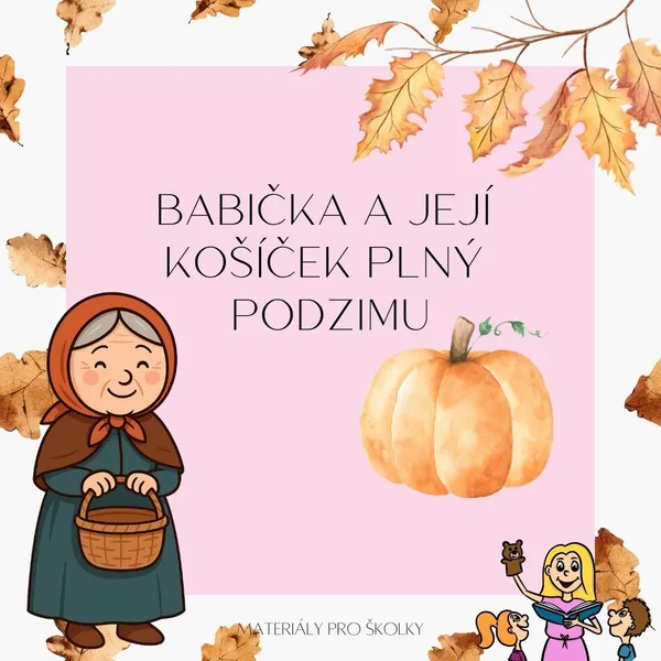 Babička a její košíček plný podzimu