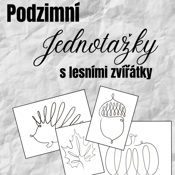 Podzimní jednotažky s lesními zvířátky